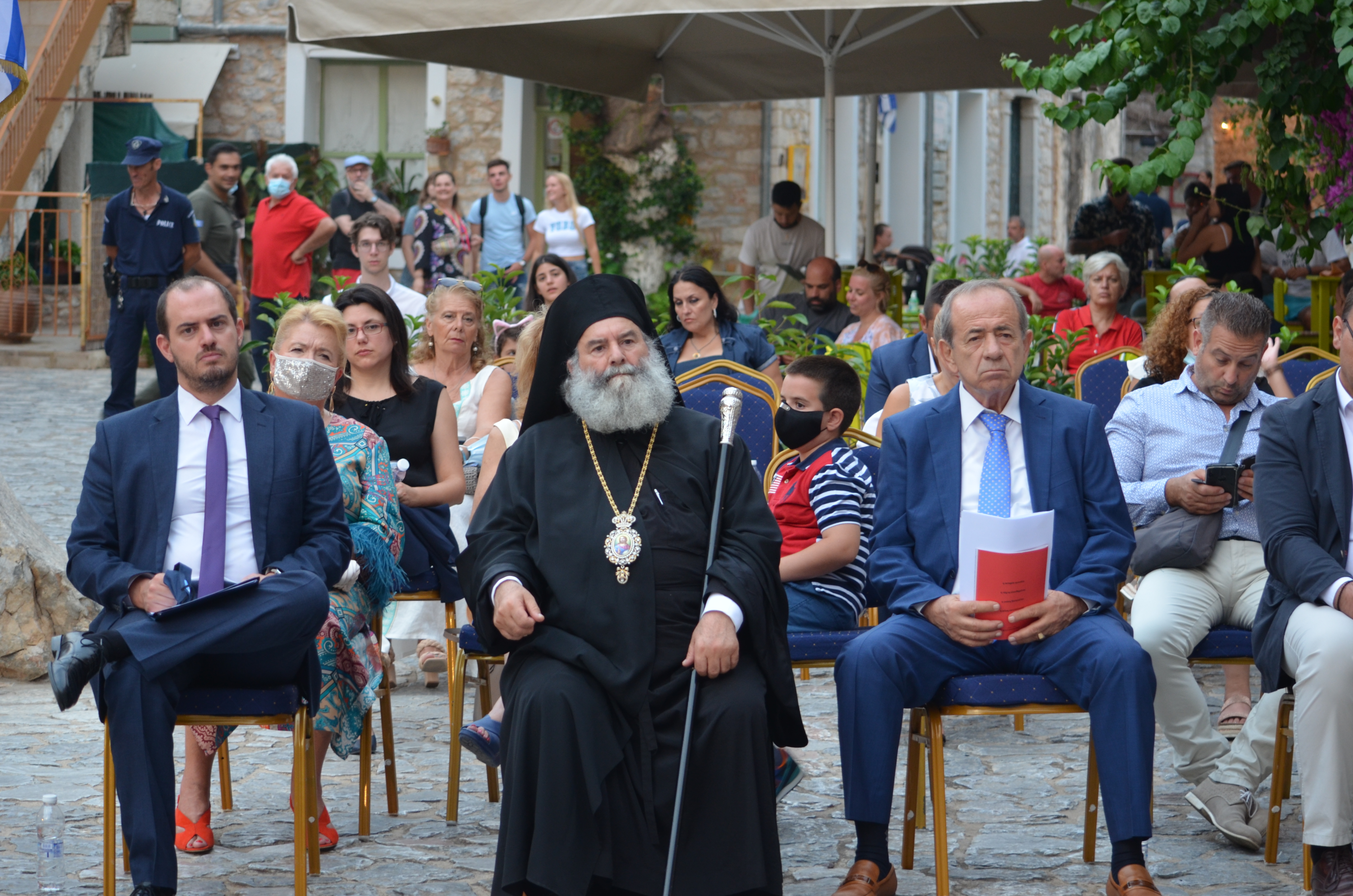 Υφυπουργός Δικαοσύνης κ. Γεώργιος Κώτσηρας - Σεβασμιότατος Μητροπολίτης κ.κ. Χρυσόστομος Γ' - Δήμαρχος κ. Πέτρος Ανδρεάκος