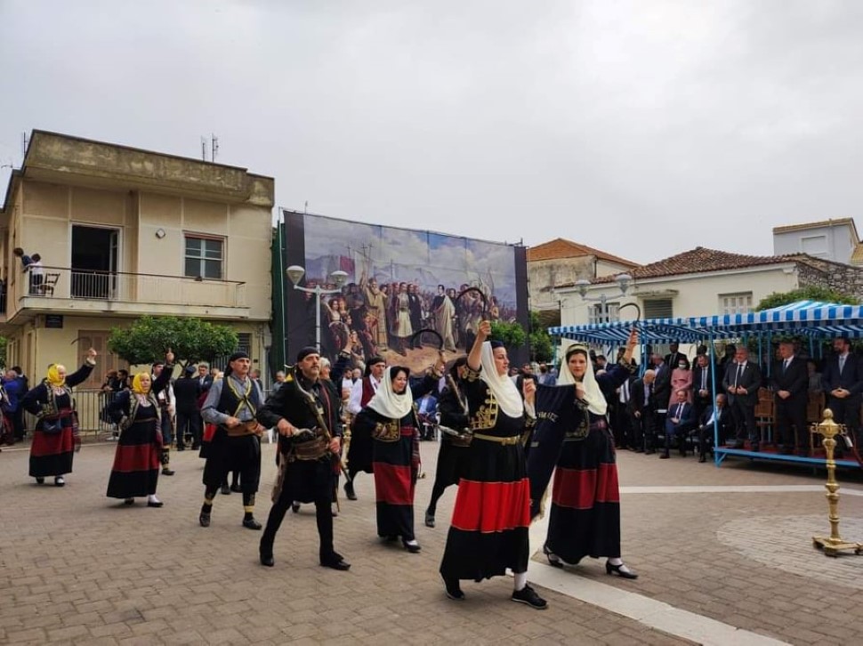 Αντιπροσωπεία του Δήμου Ανατολικής Μάνης στην Ι.Π Μεσολογγίου για τους εορτασμους της Εξόδου 9 