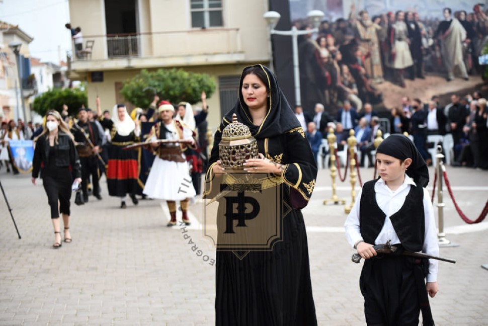 Αντιπροσωπεία του Δήμου Ανατολικής Μάνης στην Ι.Π Μεσολογγίου για τους εορτασμους της Εξόδου 1